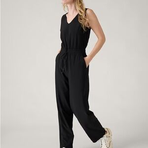 Athleta Avenue Black Sleeveless Jumpsuit